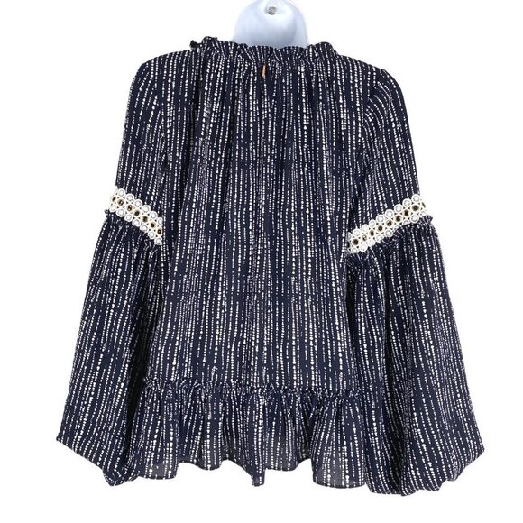 Misa Los Angeles Peasant Top Blouse Medium Printed Viscose Blend Boho TP-2628 - Picture 6 of 11